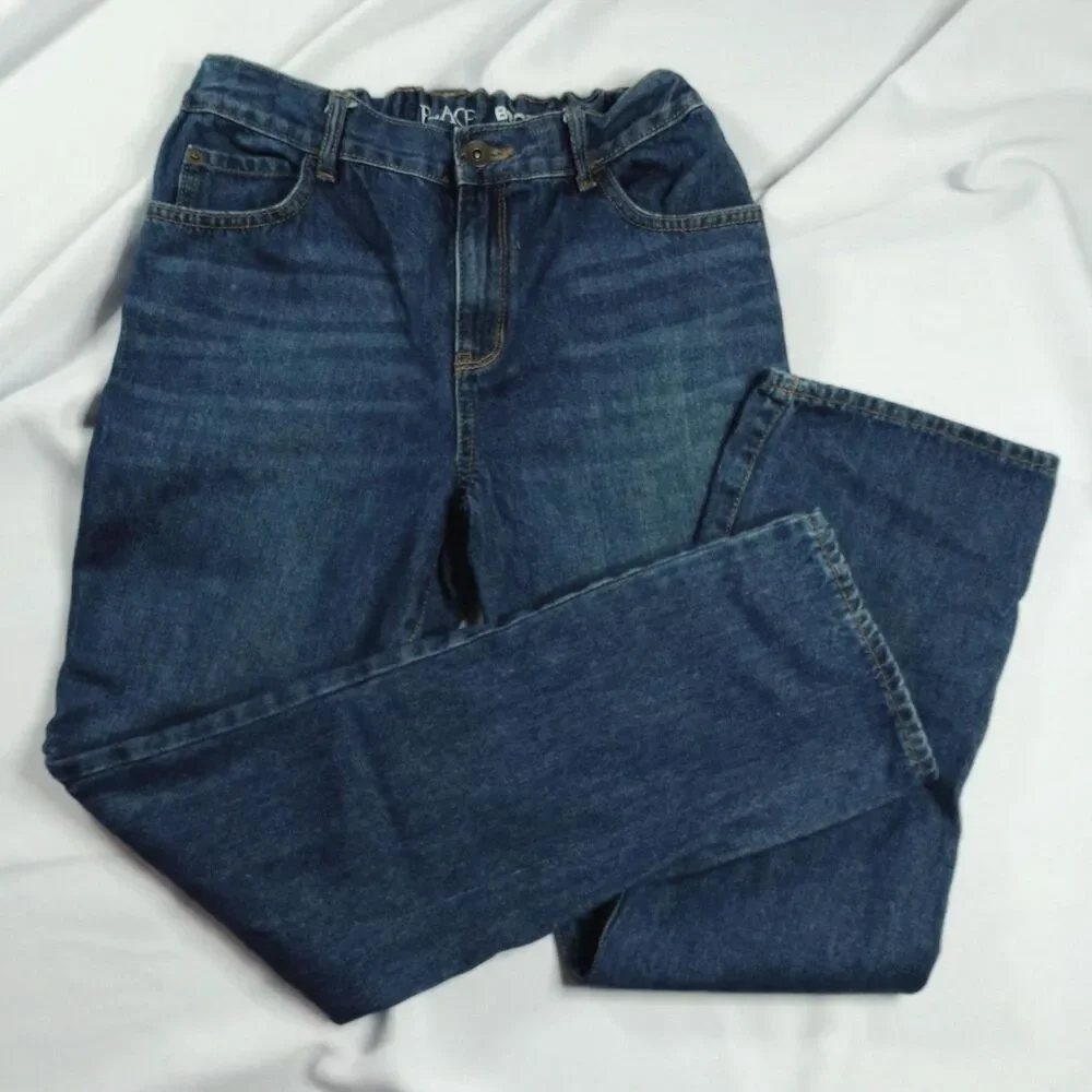 The Children's Place Bootcut Jeans Adjustable Waist Cotton Denim Pants Boys 14